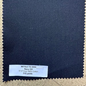 Navy Japanese Denim fabric by the yard 9oz Jean Fabric 100% Cotton 57.5&quot; made in Japan