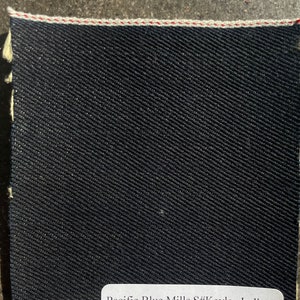 Heavy Selvedge Denim Indigo and Yellow Heavy Kevlar Woven Denim 16.5 oz Fabric by the yard Kevlar cotton blend