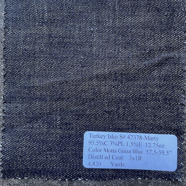 Blau Braun beschichtete gewachste Indigo Denim-Stoff-Bulk-Lager-Schwergewicht 12.75 oz 58 "