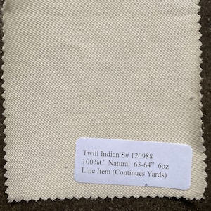 3 Meter Natur-Twill Tan Twill Stoff Schüttgut 100 % Baumwolle 160 ml 63 &quot;-64&quot; Bolzenbreite leichte Hose Stoff