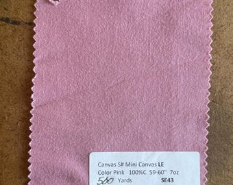 3 Yards Pink Canvas 100% C 7oz 59-60”