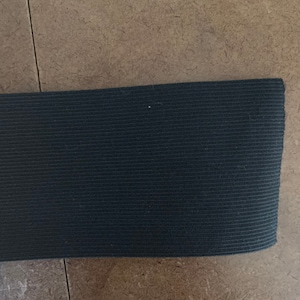 Black elastic aprox 3inch 3’ for waistbands and cuffs fabric by the yard elastic by the yard good for sweats sweatshirts