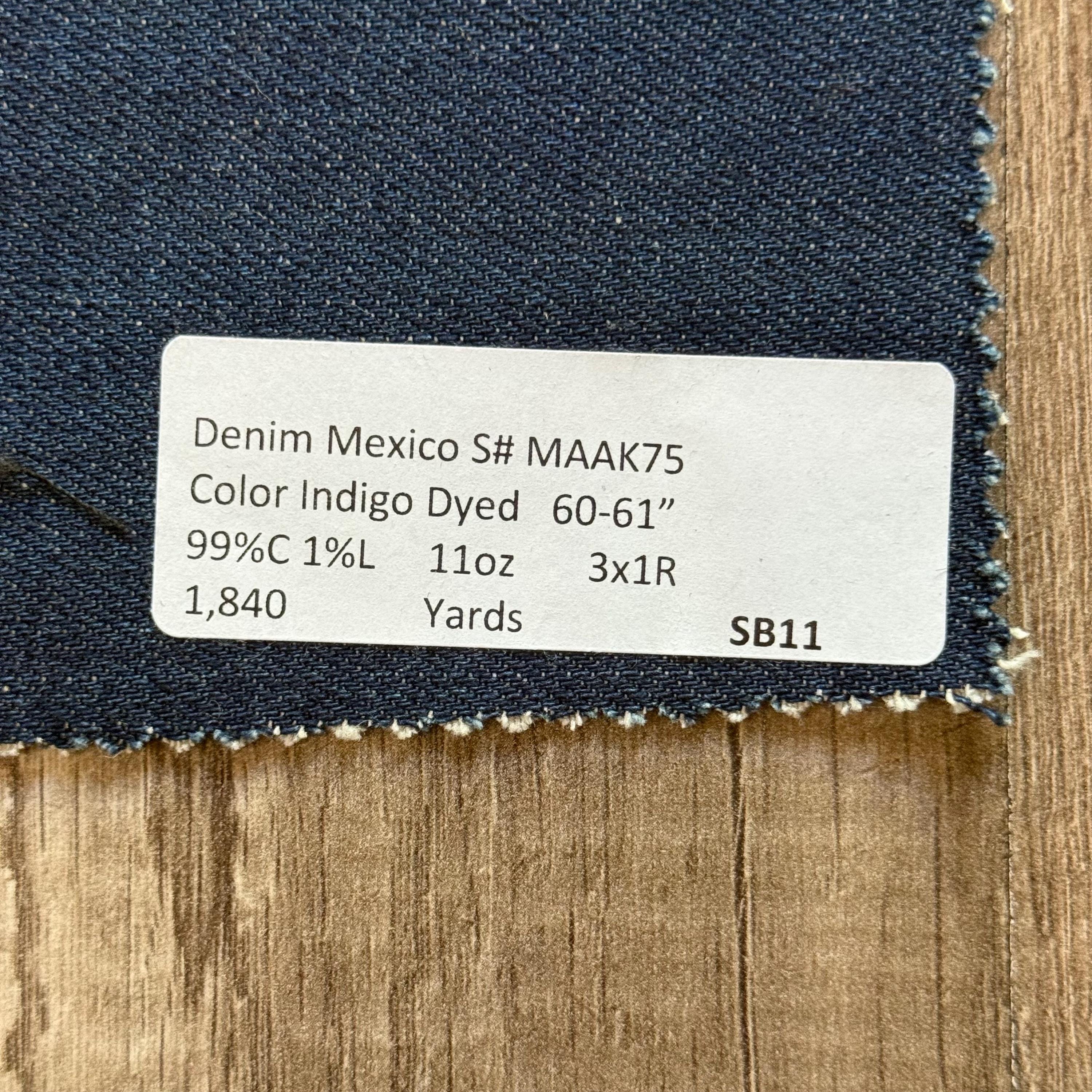 Indigo Dyed Denim Fabric Mexico 99%C 1L 11oz 60-61” - Etsy