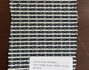 3 Yards Dobby Stripe Denim 100%C 10.2oz 62-63.5”