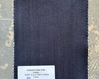 3 Yards Japanse Kurabo-denimstof Indigo 100% katoen 9,5 oz 58/59"