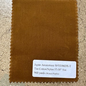 3 yards Japanese Khaki Moleskin / Brushed Twill 12.5 oz 100% Cotton 50”