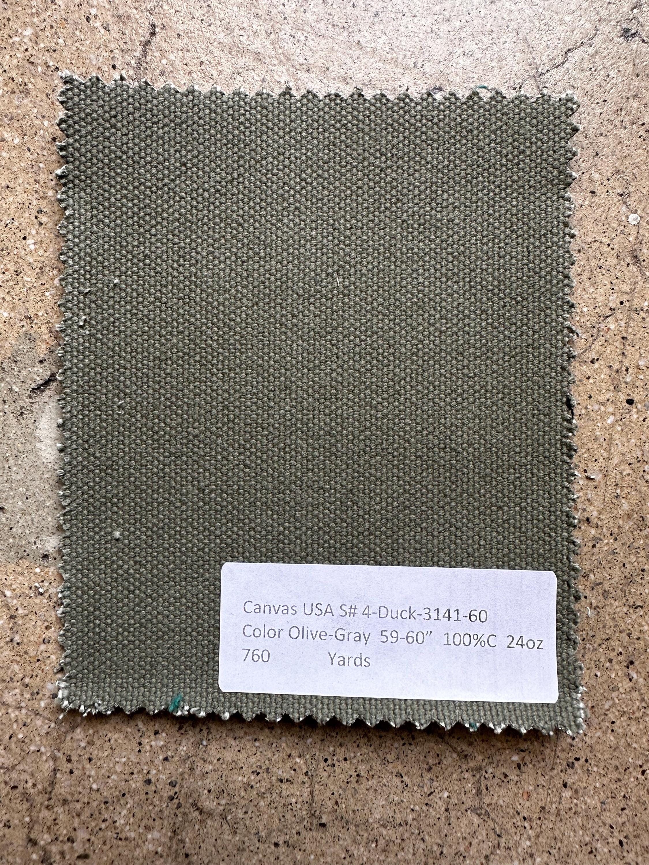 USA Canvas Olive Green Fabric by the Yard 100% Cotton 23 Oz 59-60
