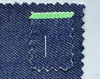 3 yards Cone green Selvedge Indigo Denim Fabric 100% Cotton 3x1R 14 oz 33.5”