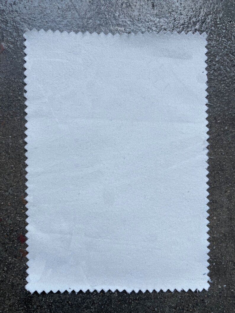 May include: A white fabric swatch with a scalloped edge.
