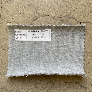 Heavy Weight French Terry Fabric by the Roll 100% Cotton / Cotton Poly