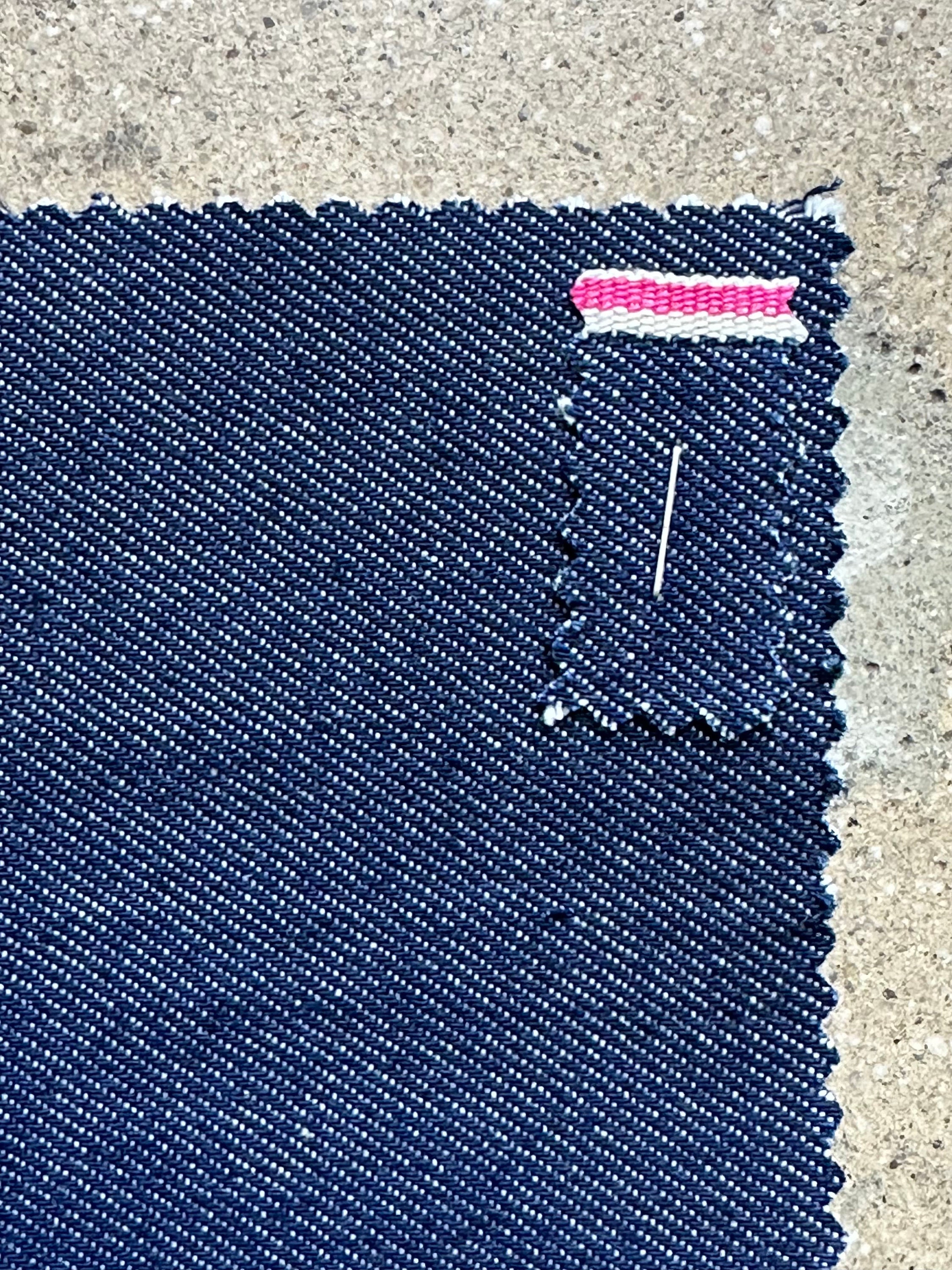 Cone Pink Selvedge Indigo Denim Fabric by the Yard 100% Cotton