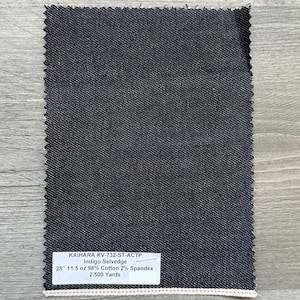 3 Yards Japanese Kaihara Indigo Selvedge Denim 98% C 2 S 11.5 oz 28”