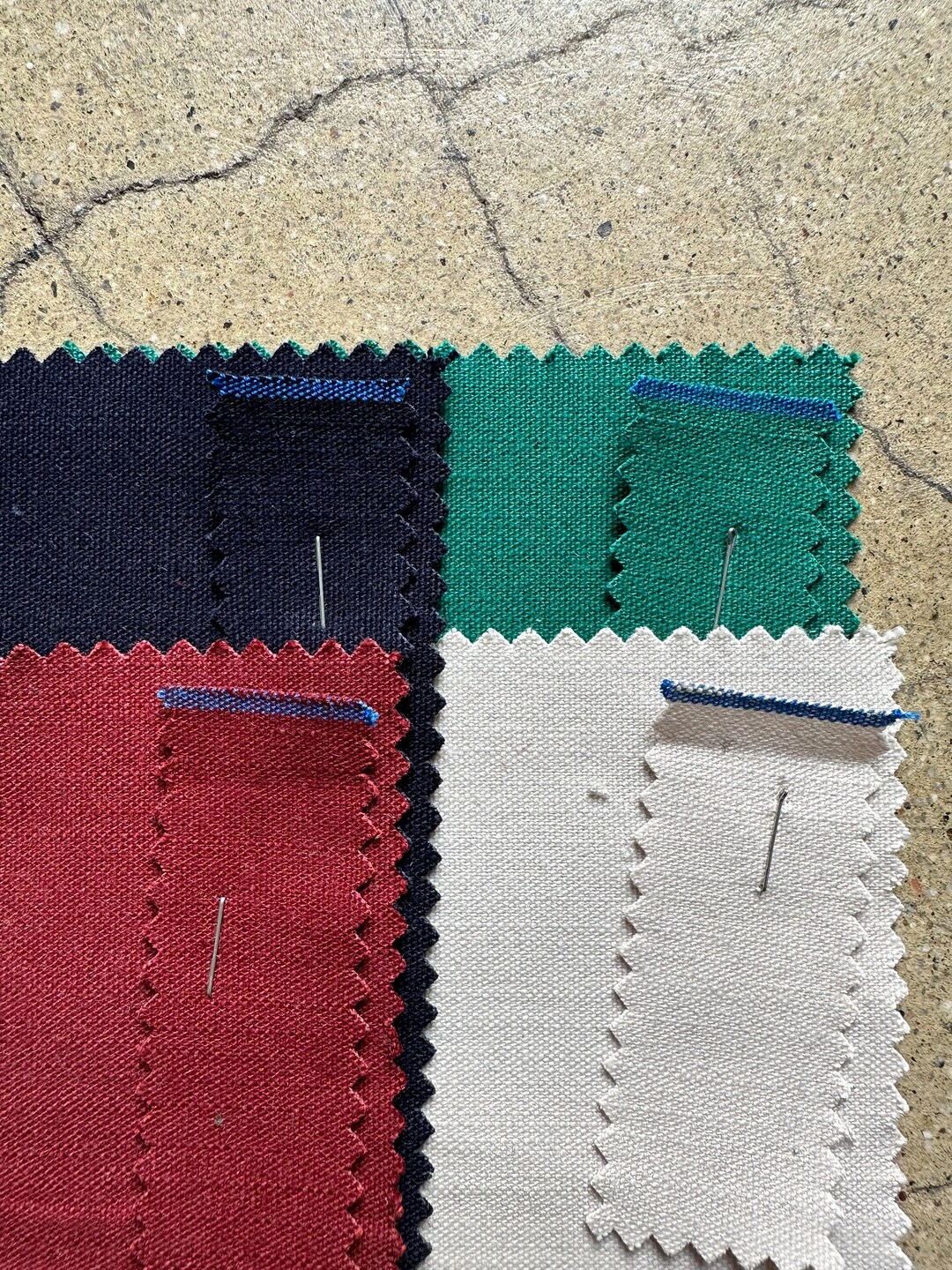 Japanese Selvedge Canvas Fabric in Dark Red, Natural, Green, Navy 100% ...