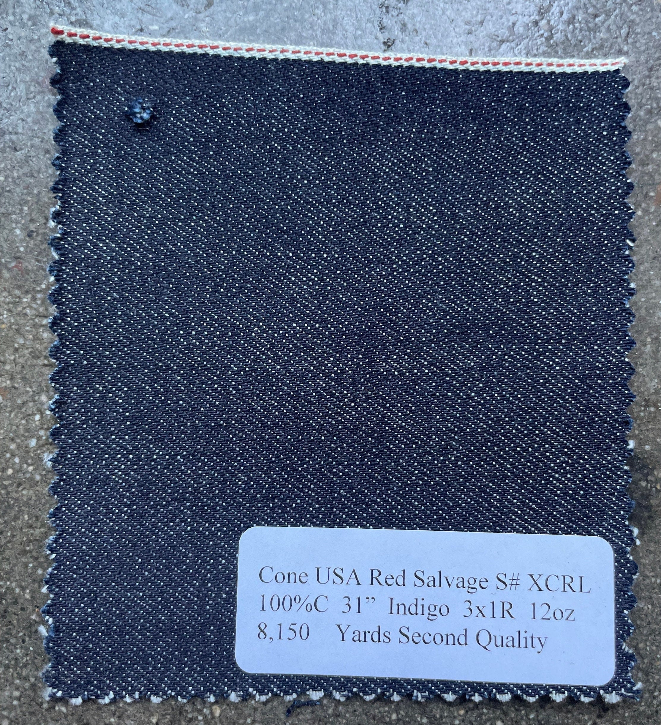 Indigo Cone Red Selvedge Denim 12 Oz Heavyweight Raw Denim - Etsy