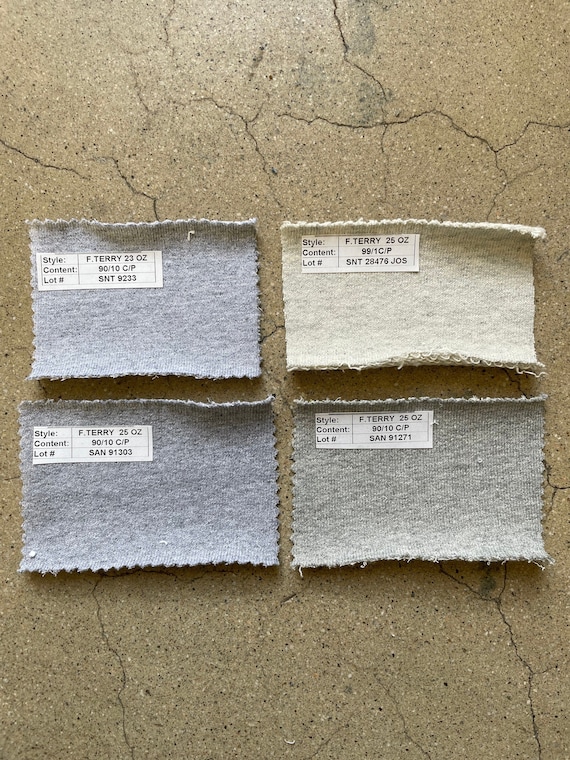 Heavy Weight French Terry Fabric by the Roll 100% cotton / cotton poly blend 20-25 oz 20 Yards