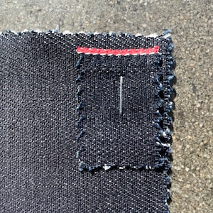 Denim Red Salvage indigo selvedge Denim by the yard 100% Cotton fabric 9oz lightweight medium weight