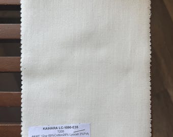 3 Yards White Kaihara Japanese Denim 69 C 28 Lyocell 3 Poly 12oz