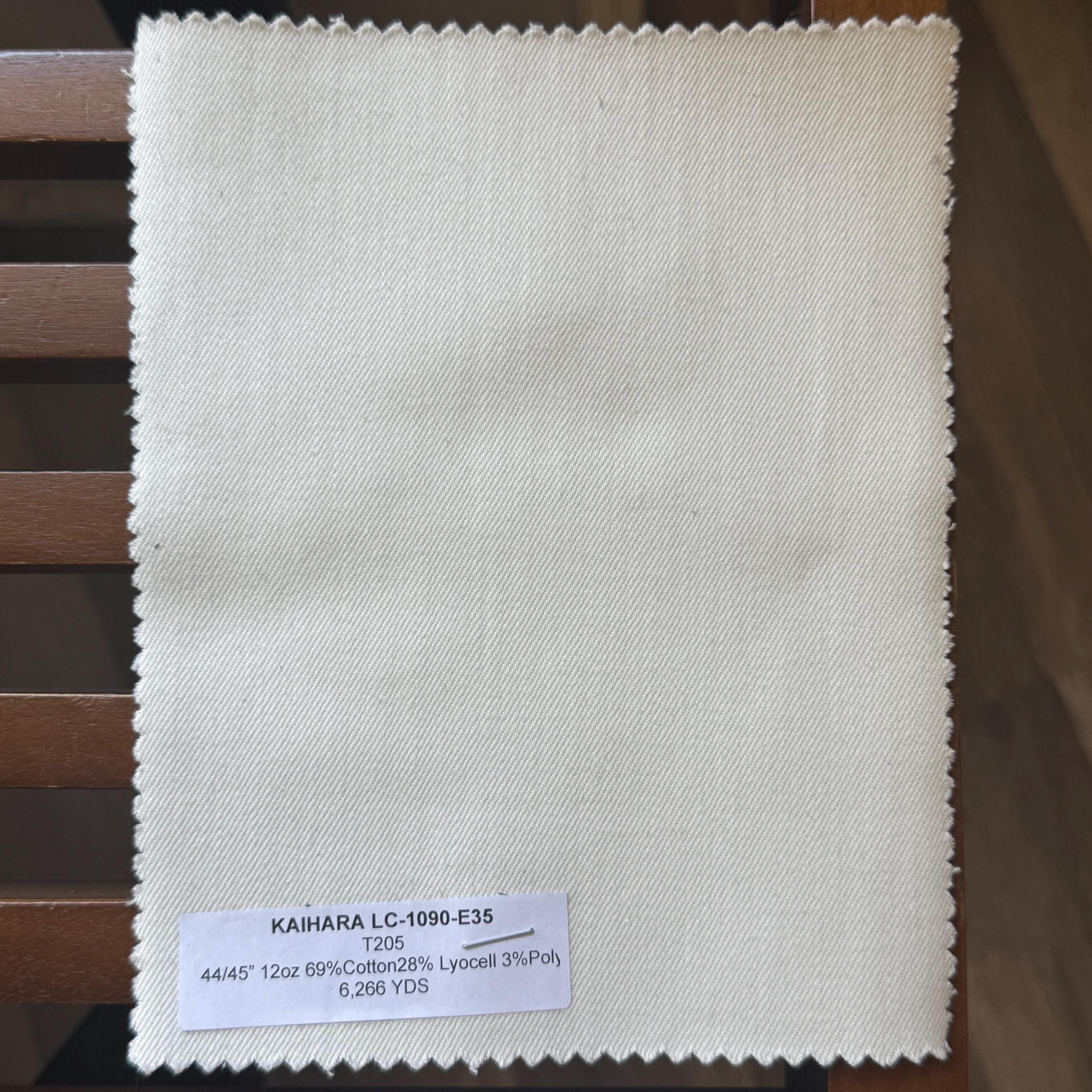HAYAページ 3 Yards White Kaihara Japanese Denim 69 C 28 Lyocell 3 Poly 12oz