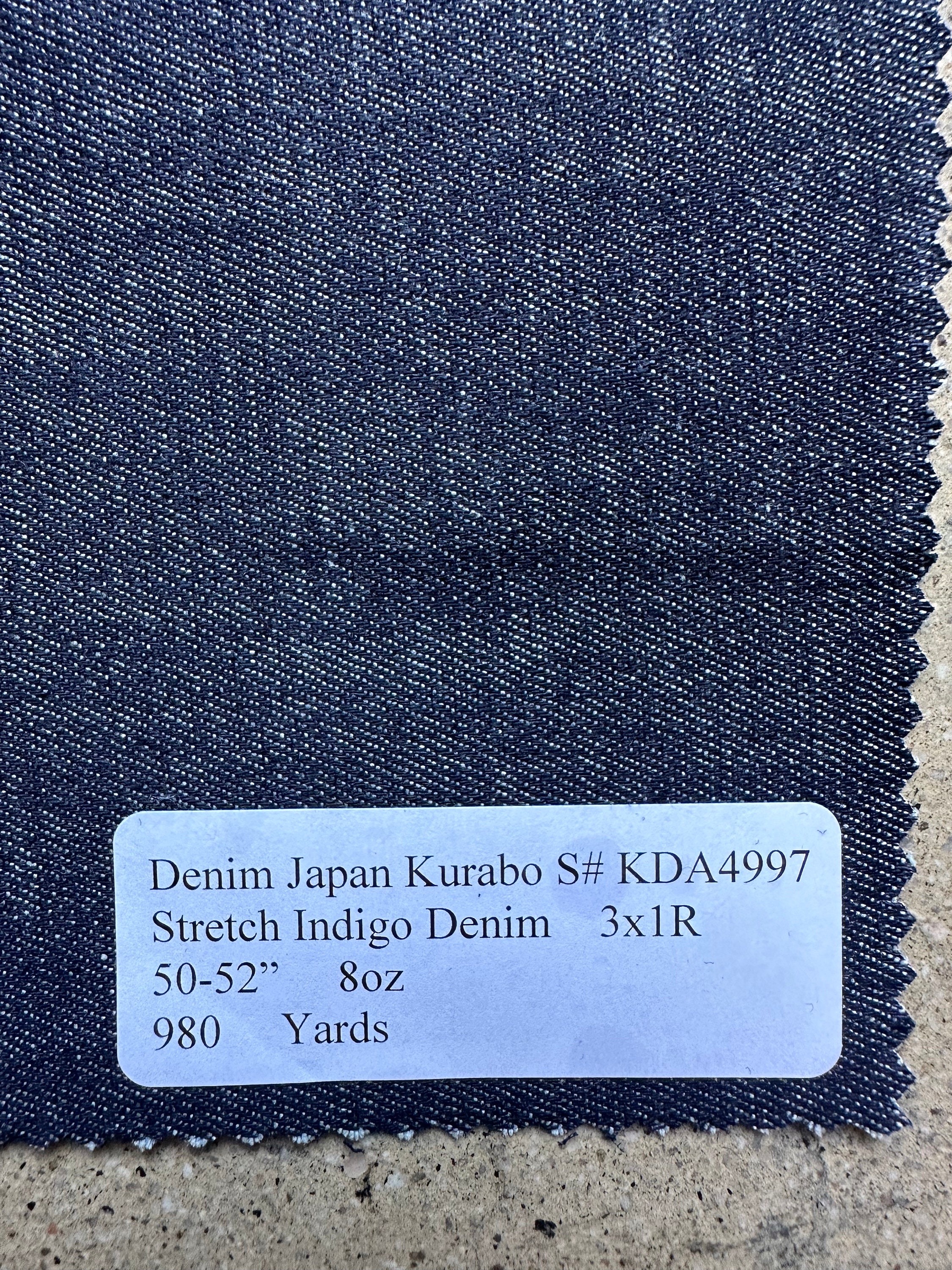 Japanese Indigo Stretch Denim Fabric: 8 Oz Kurabo Cotton - Etsy