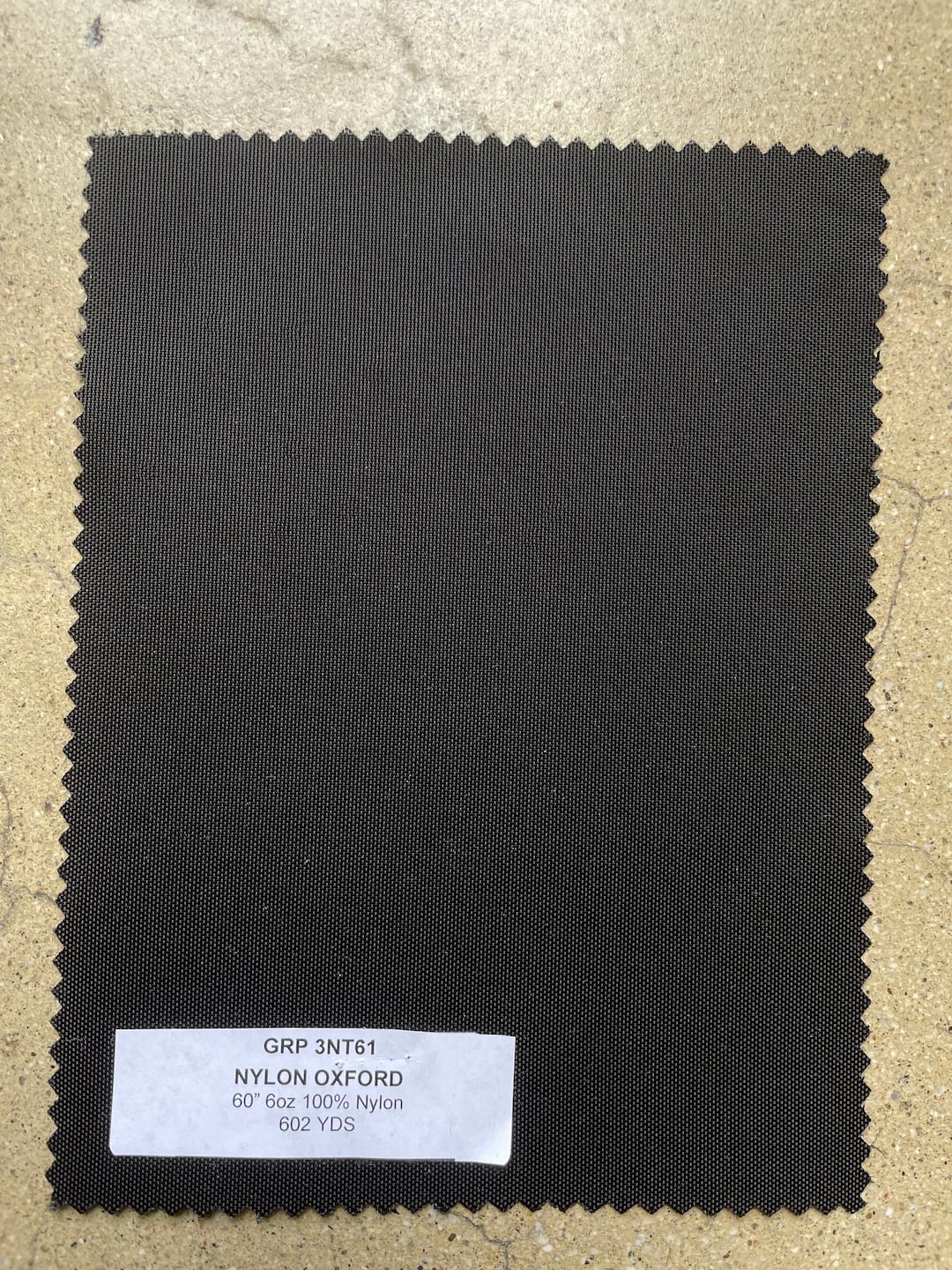 3 Yards Black Nylon Oxford Fabric 60