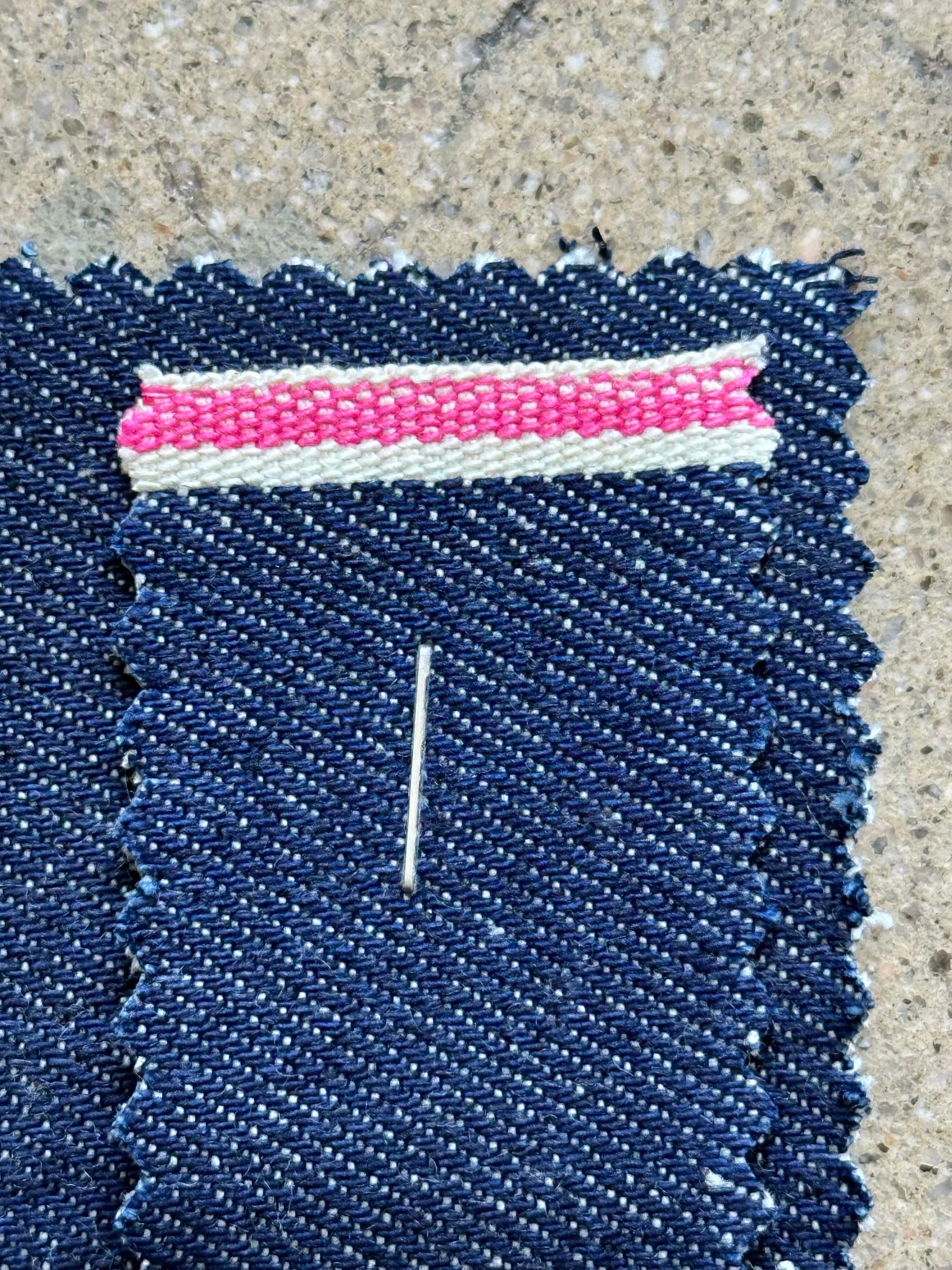 Cone Pink Selvedge Indigo Denim Fabric by the Yard 12 Oz 94