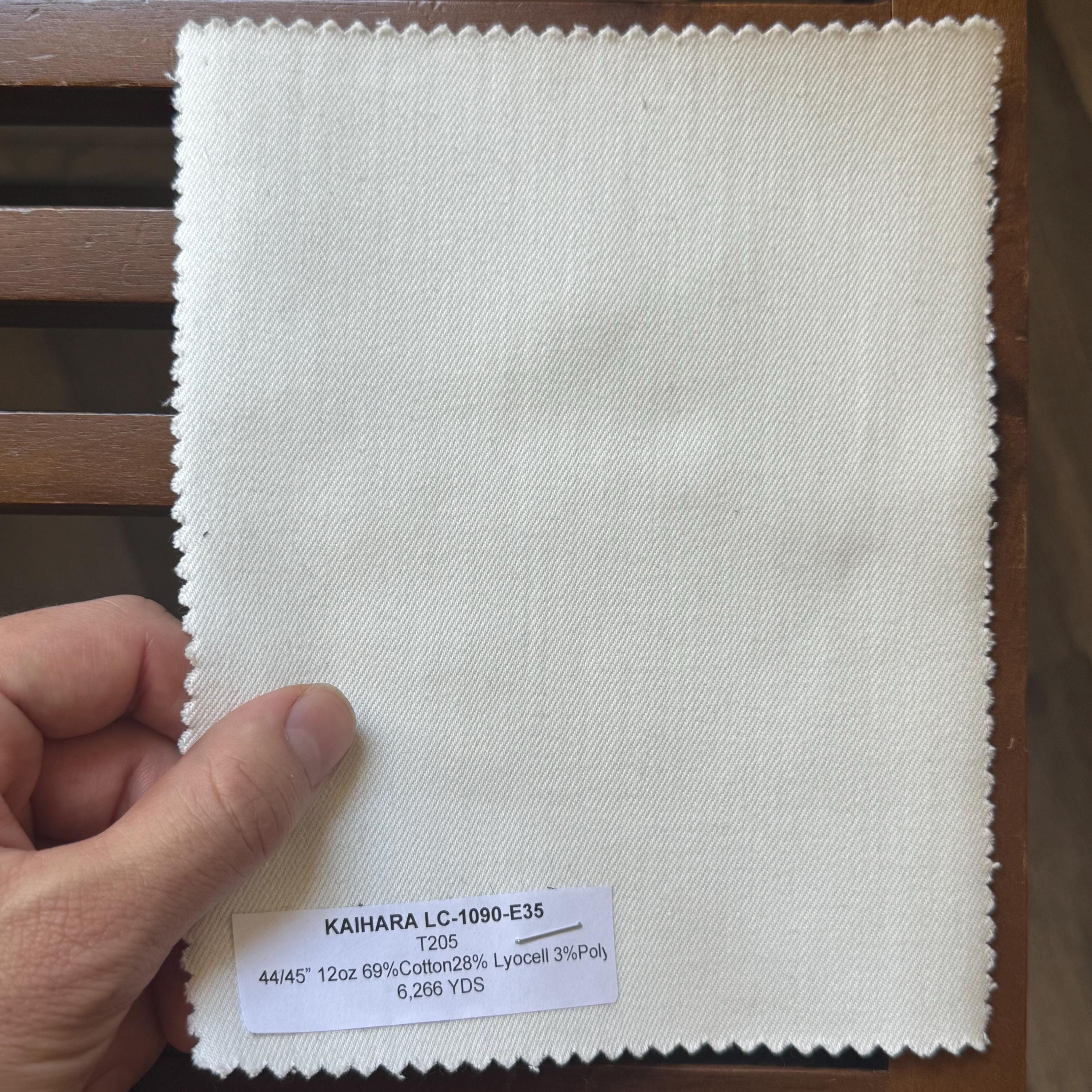 HAYAページ 3 Yards White Kaihara Japanese Denim 69 C 28 Lyocell 3 Poly 12oz
