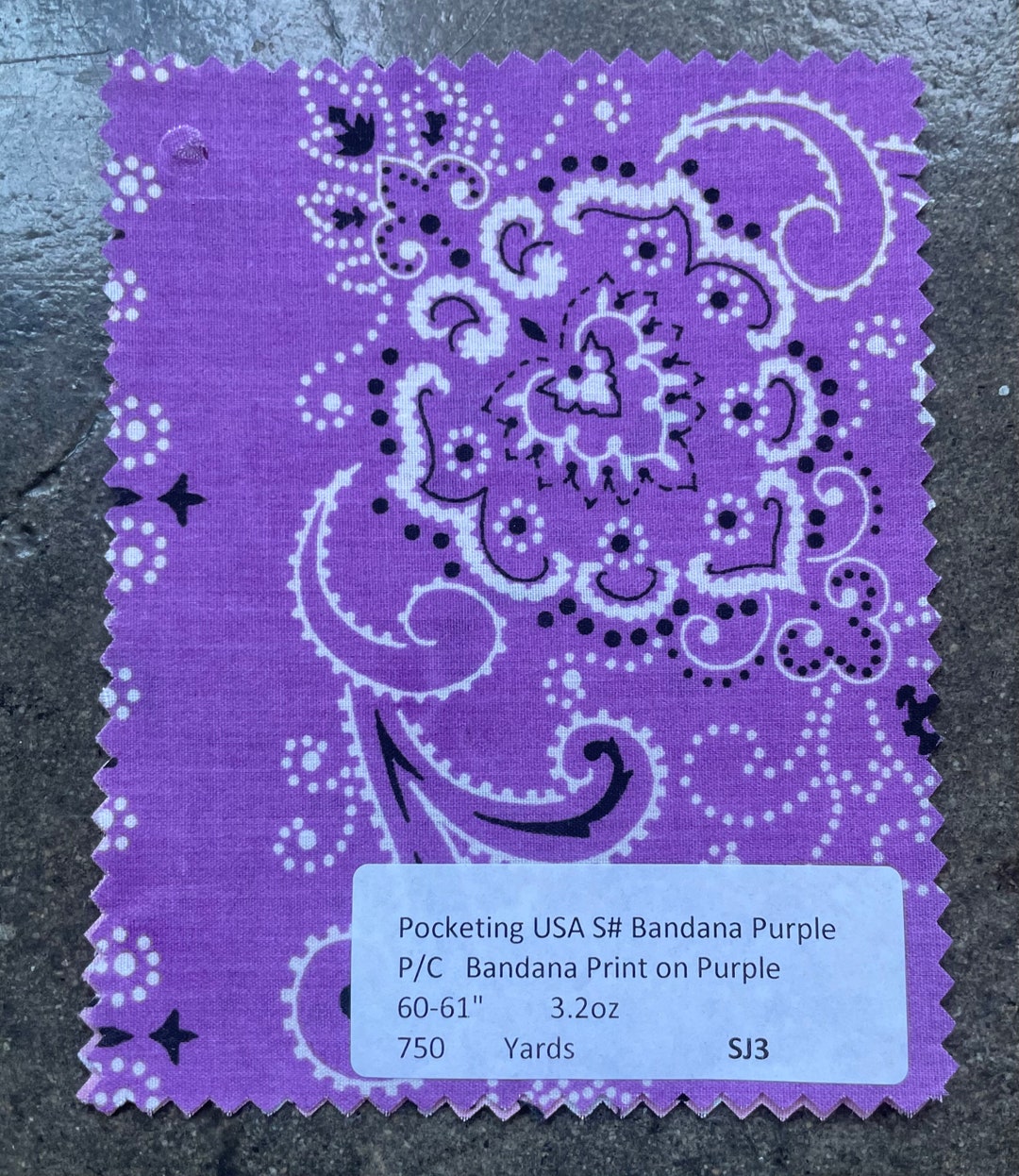 Purple Bandana Fabric by the Yard Lightweight Paisley Fabric Etsy
