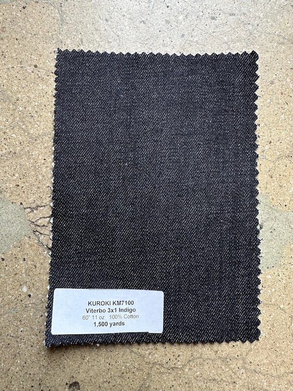 Japanese Indigo Denim Fabric Kuroki 3 Yards 11 Oz 100% Cotton 60