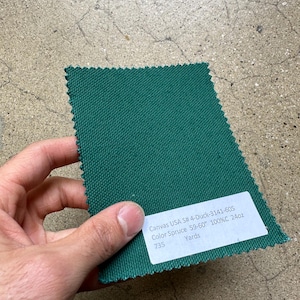 USA Canvas Spruce Green Fabric by the yard 100% Cotton 24 oz  59-60”