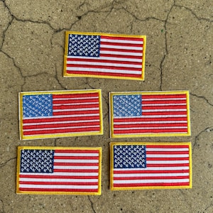 American flag embroidered patch pack of 5 iron on patch