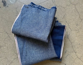 Fabric lot Light Indiog Selvedge Denim red selvedge 100%Cotton 8-9 oz