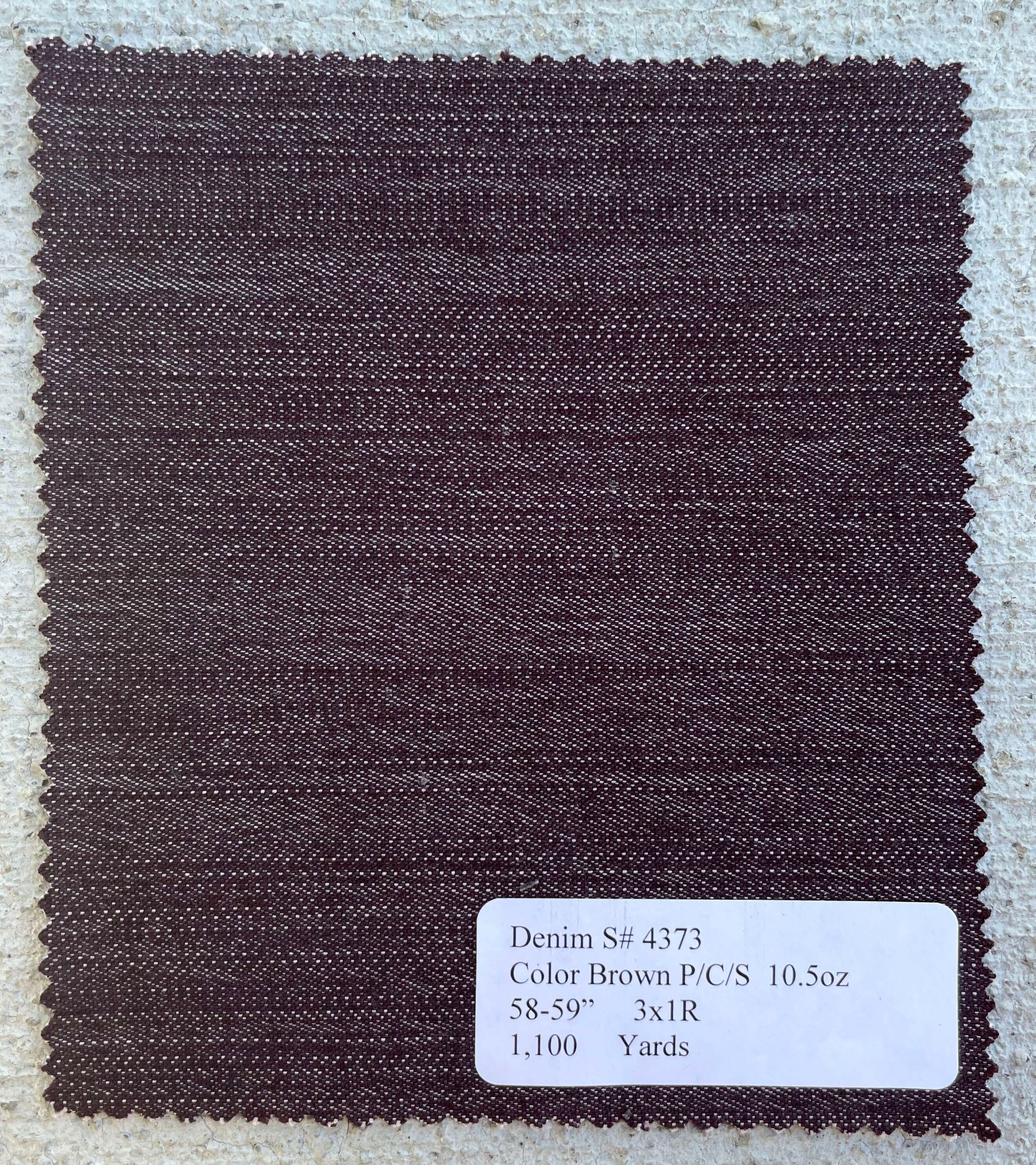 3 Yards Brown Denim Fabric 10.5 Oz Slub Denim 58