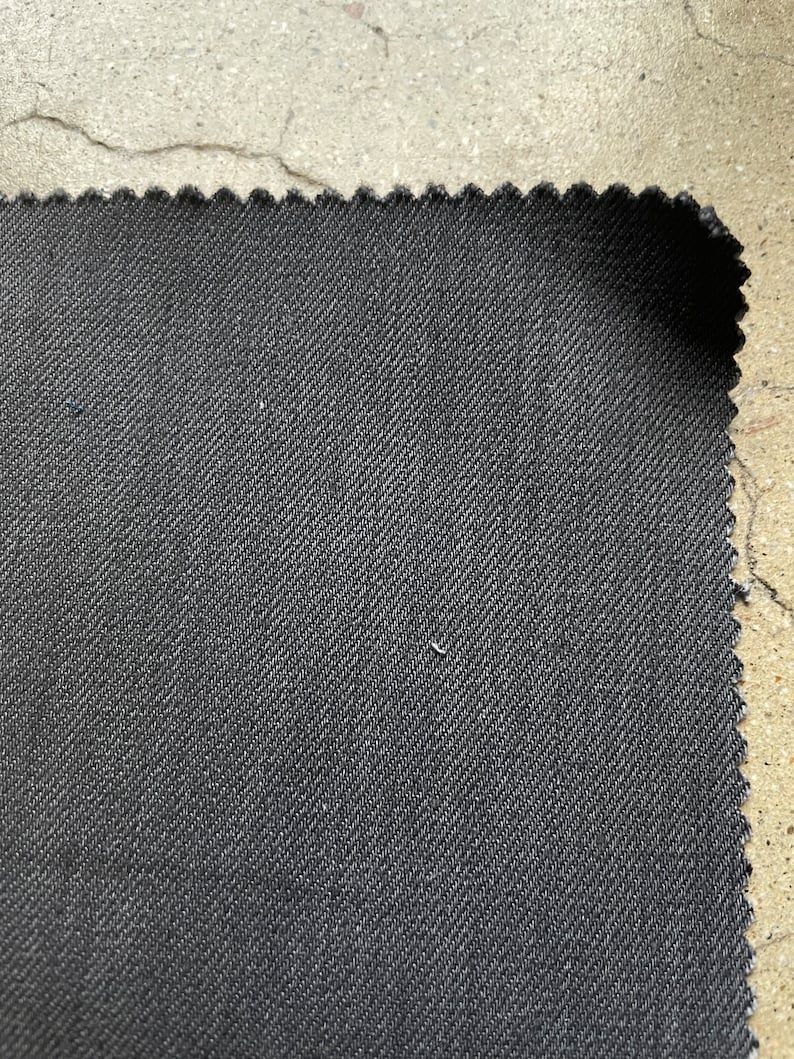 Dark Grey Denim Fabric (per 3 yards) 60" 9 oz 70% Cotton 30 Pes image 2