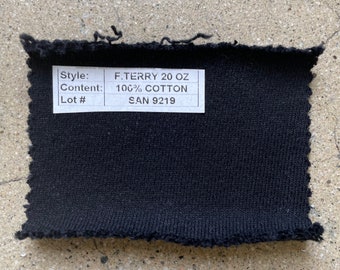 Tessuto French Terry pesante tagliato su misura 100% cotone / 20 oz