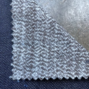 Fleece Denim fabric per 3 yards 11 oz 100% cotton Denim with a soft fleece backing