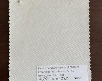 3 Yards Natural Denim Finish Fancy 98%C 2E 8oz 55-56”