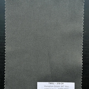 3 Meter Militär / waldgrüner Köper 100% Baumwolle 64 zoll