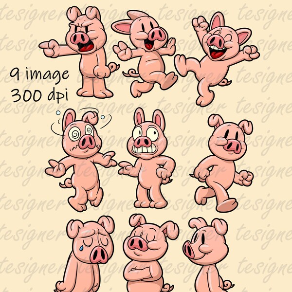 Animal Clip art, Cute Pig Clipart, Cartoon Cute Animal Clip Art