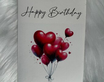Balloon Personalise Cards, Birthday Cards, Valentines Cards, Kids Cards