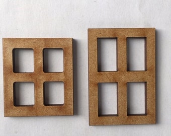 10 x Wooden Fairy Chunky Mixed Windows Laser Cut MDF Craft Shapes Accessories