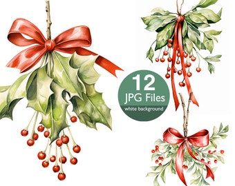 Image clipart gui de Noël : graphismes festifs pour les fêtes (JPG, téléchargement immédiat)