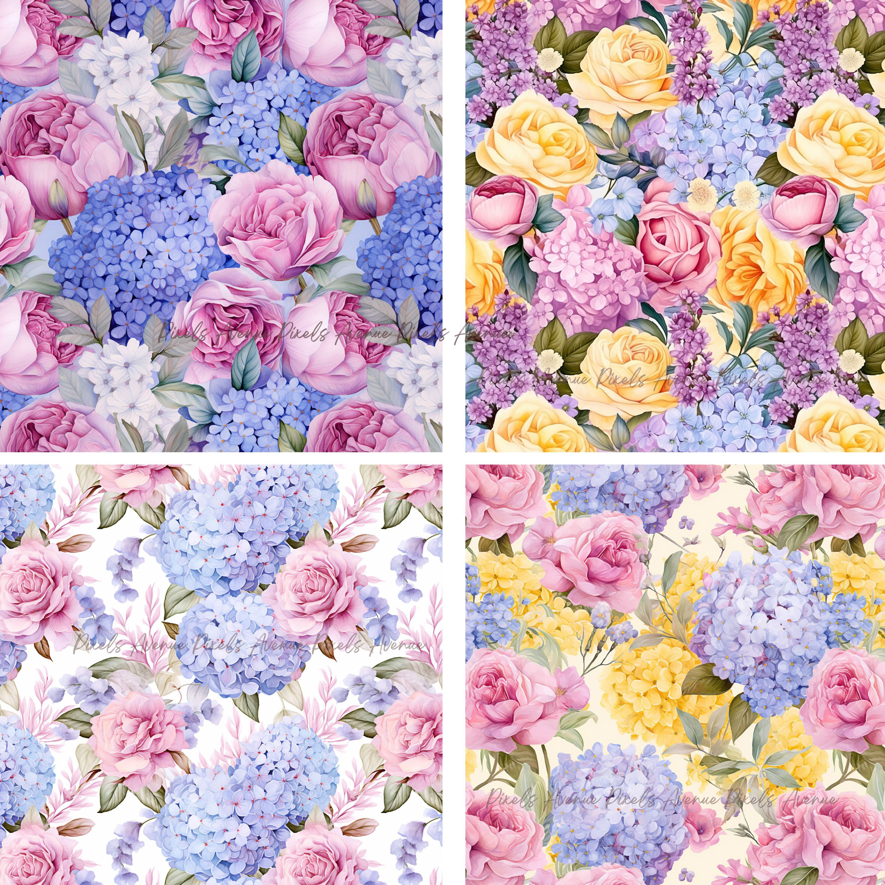 Floral Seamless Pattern Digital Paper Tile Patterns for - Etsy