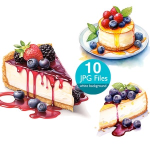 Käsekuchen ClipArt Jpg Dessert ClipArt, Bäckerei Essen digitaler Download kommerzielle Nutzung