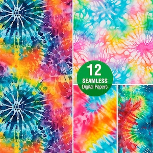 Tie dye Seamless pattern Digital paper, Tiedye Tile patterns for sublimation design, junk journal, card making