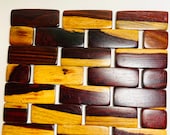 Vintage marbled wood pot holder