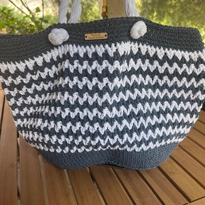 Sac de plage "marine" au crochet