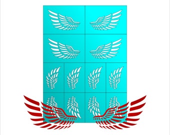 Wings Stencil for Painting Miniature Wargaming