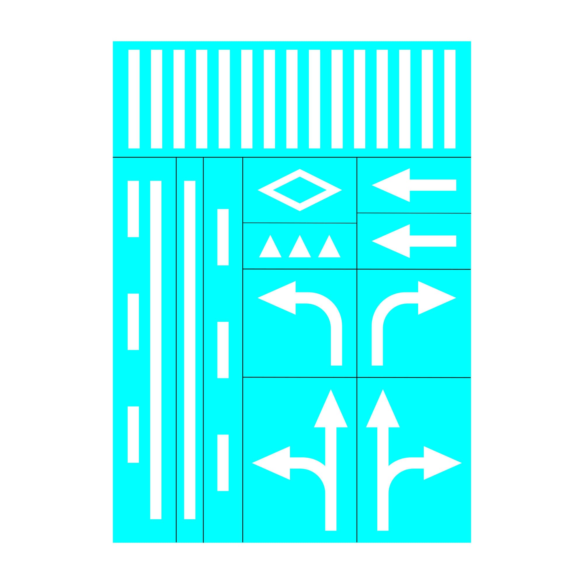 Road Markings Stencil for Miniature Wargaming and Terrain Etsy UK