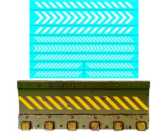 Chevron Vinyl Stencil for Painting Miniature Wargaming Terrain