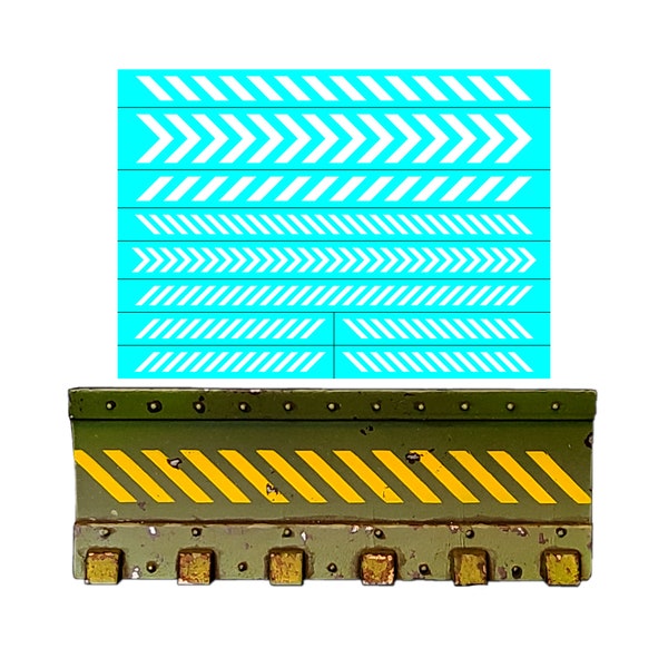 Chevron Vinyl Stencil for Painting Miniature Wargaming Terrain